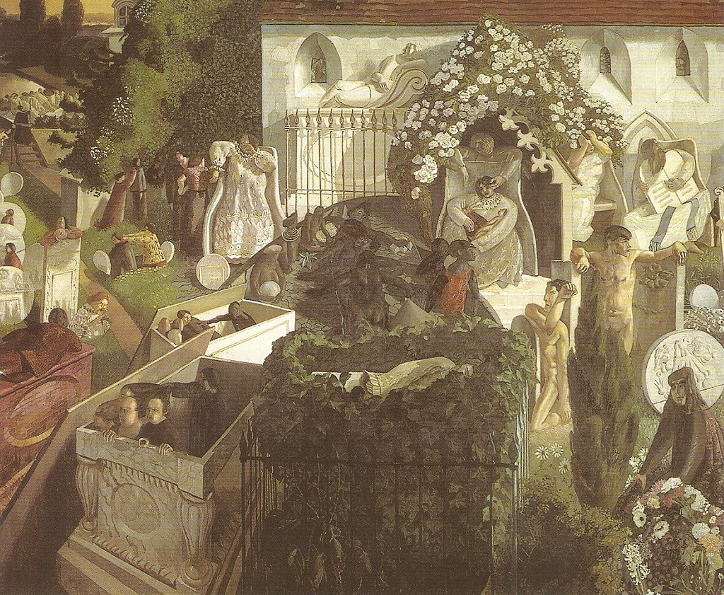 a detail of The Resurrection, Cookham by Stanley Spencer 